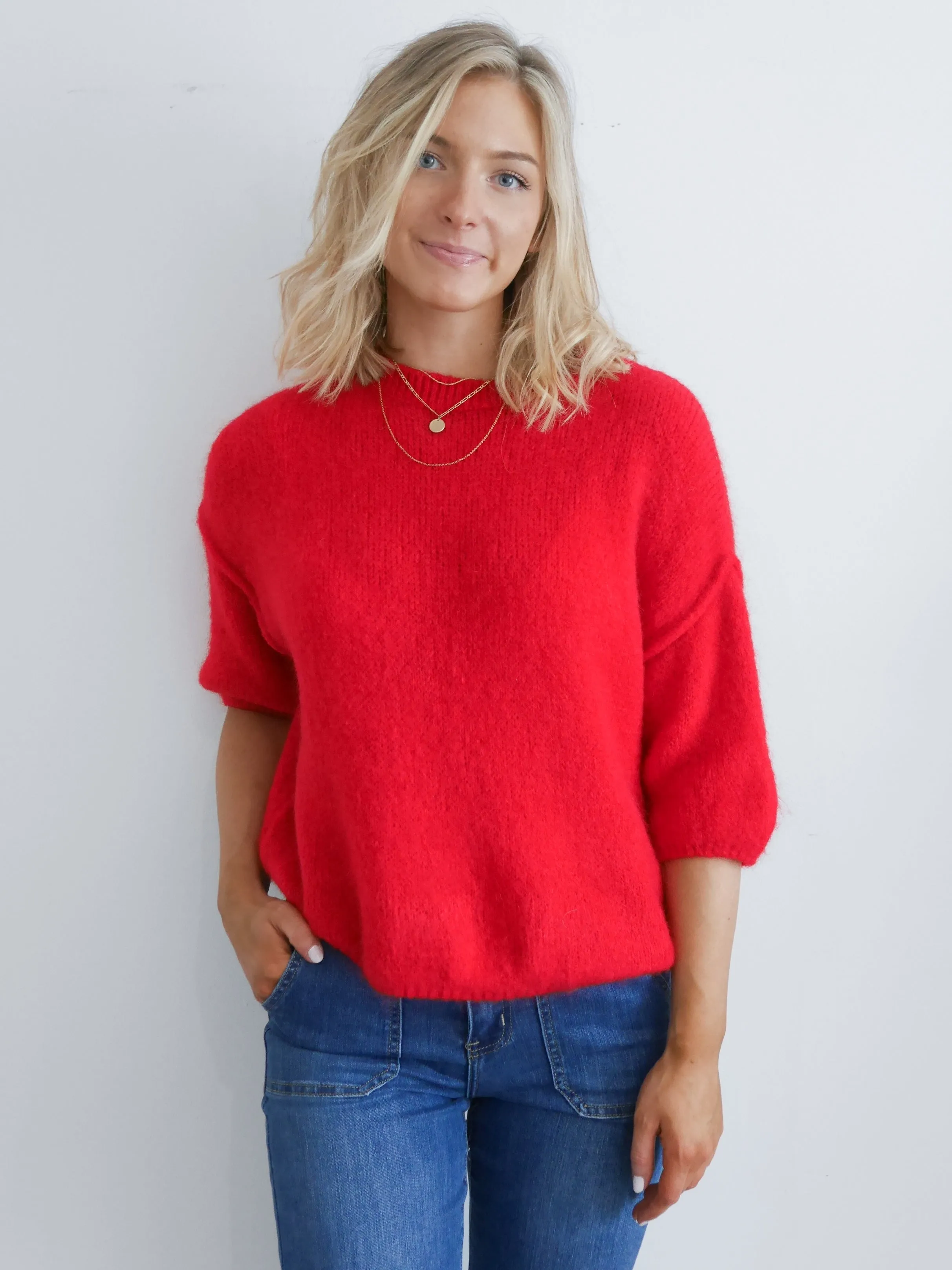 Abi Knit Red