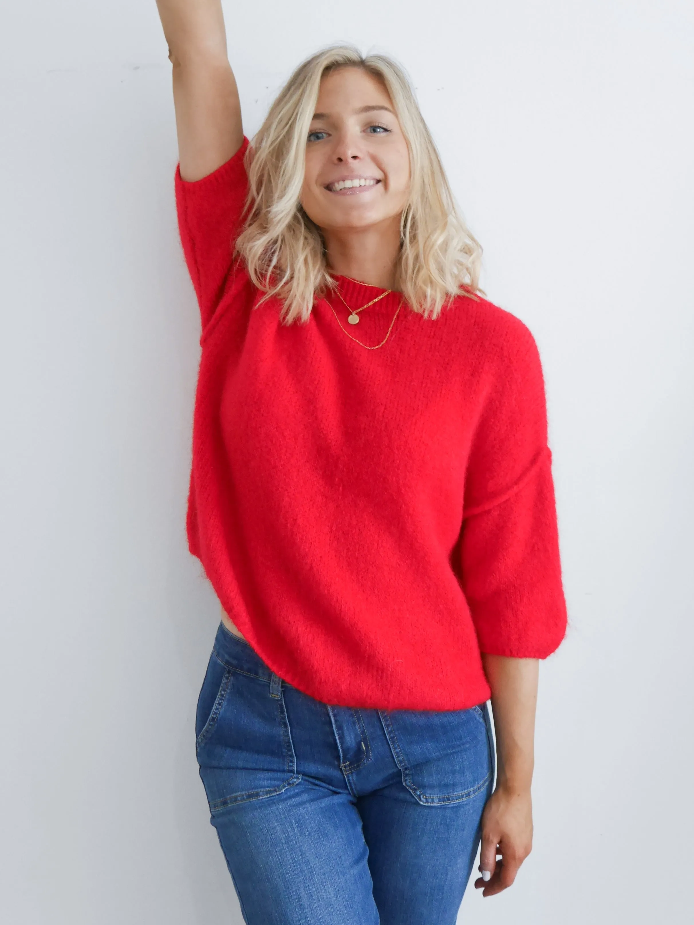 Abi Knit Red