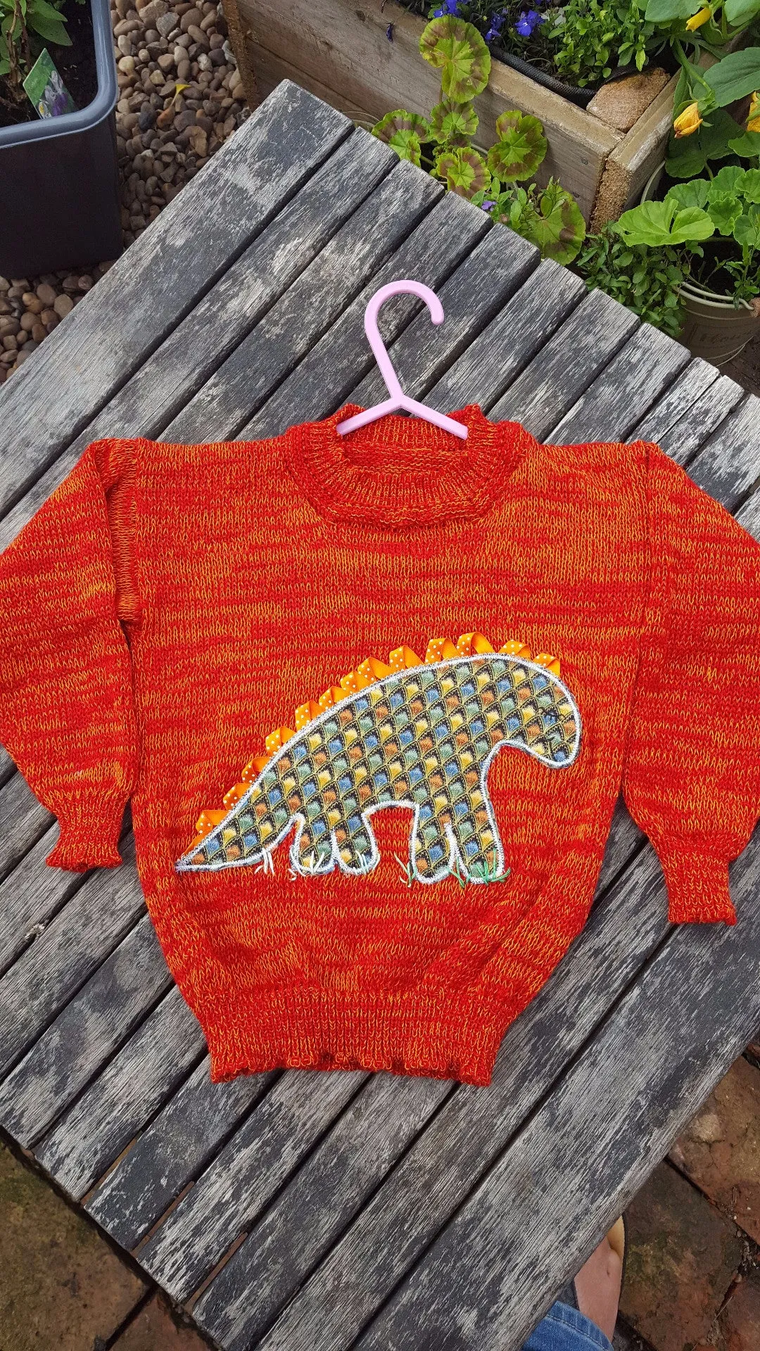 age 2-3 dinosaur  childs dinosaur jumper ready to ship