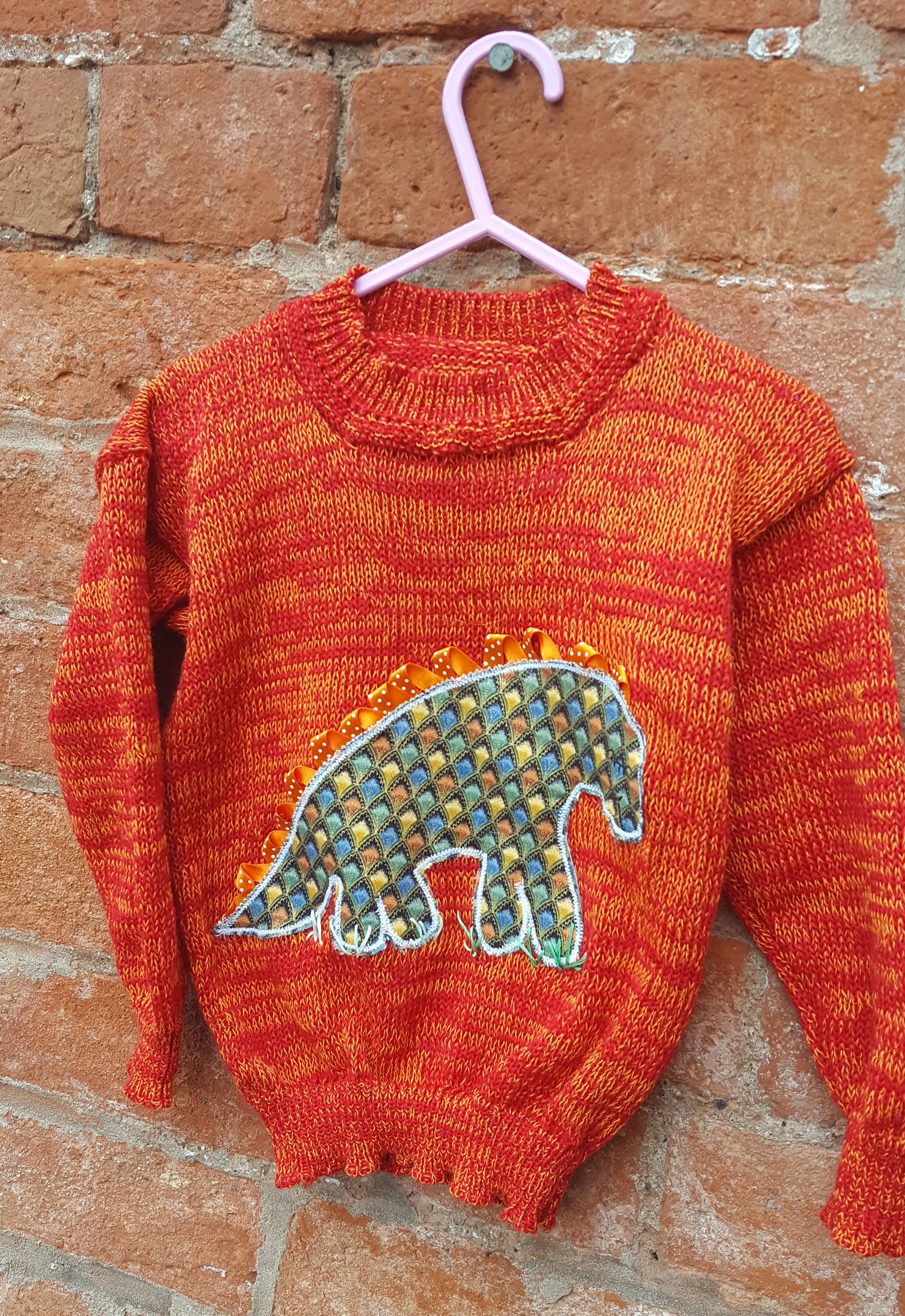 age 2-3 dinosaur  childs dinosaur jumper ready to ship