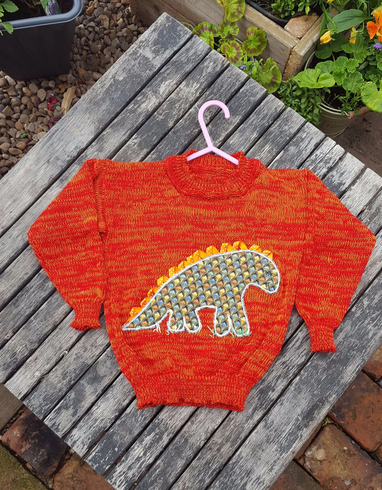 age 2-3 dinosaur  childs dinosaur jumper ready to ship