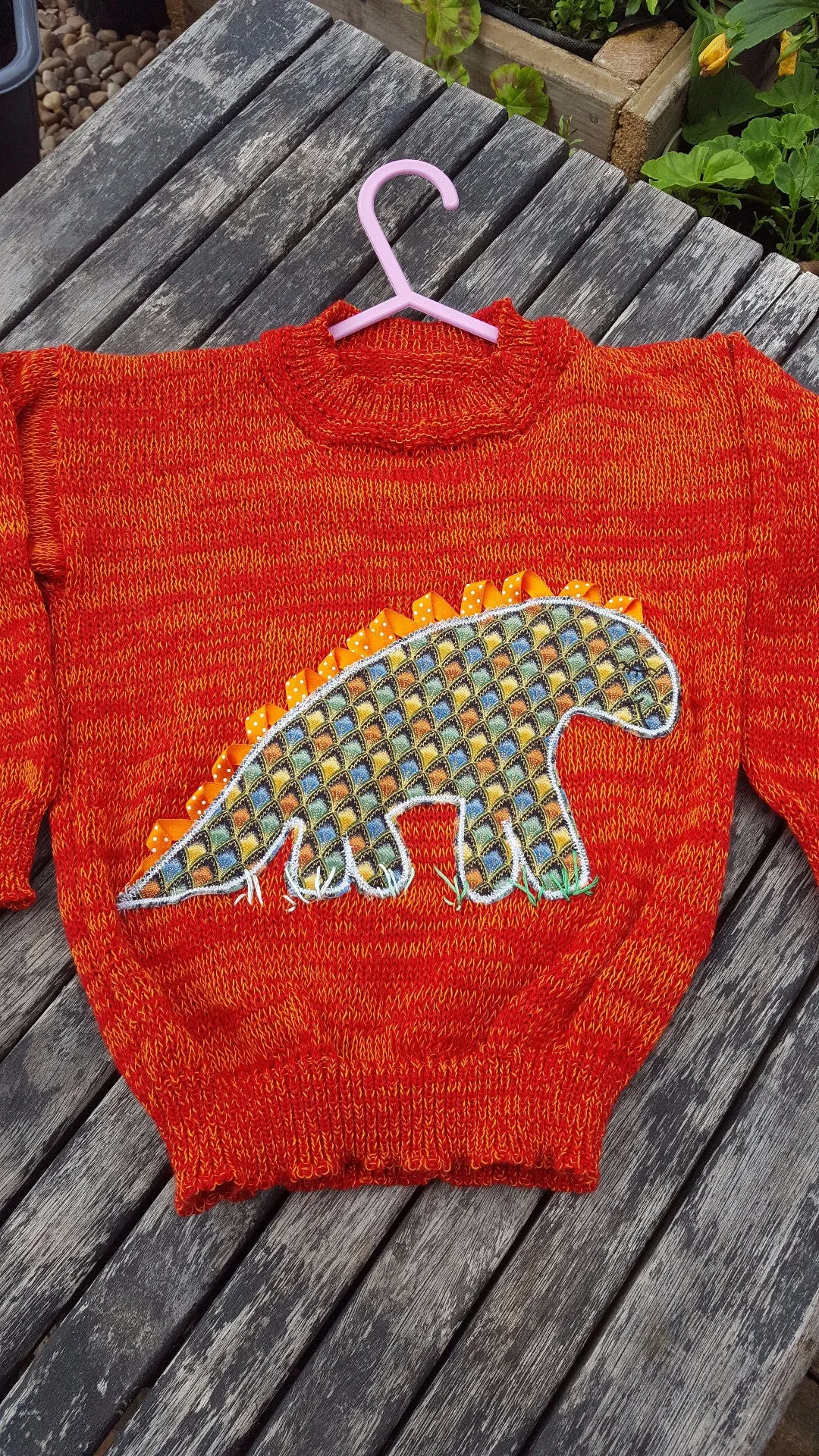 age 2-3 dinosaur  childs dinosaur jumper ready to ship