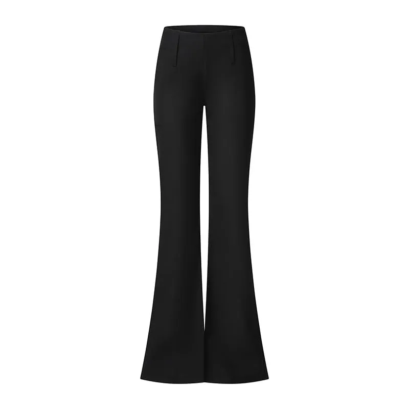 Aiertu fashion outfits High-Grade Casual Pants for Women Autumn and Winter Low Waist Slim Fit Comfortable Fashion Single Pants Fleece-lined Suit Pants