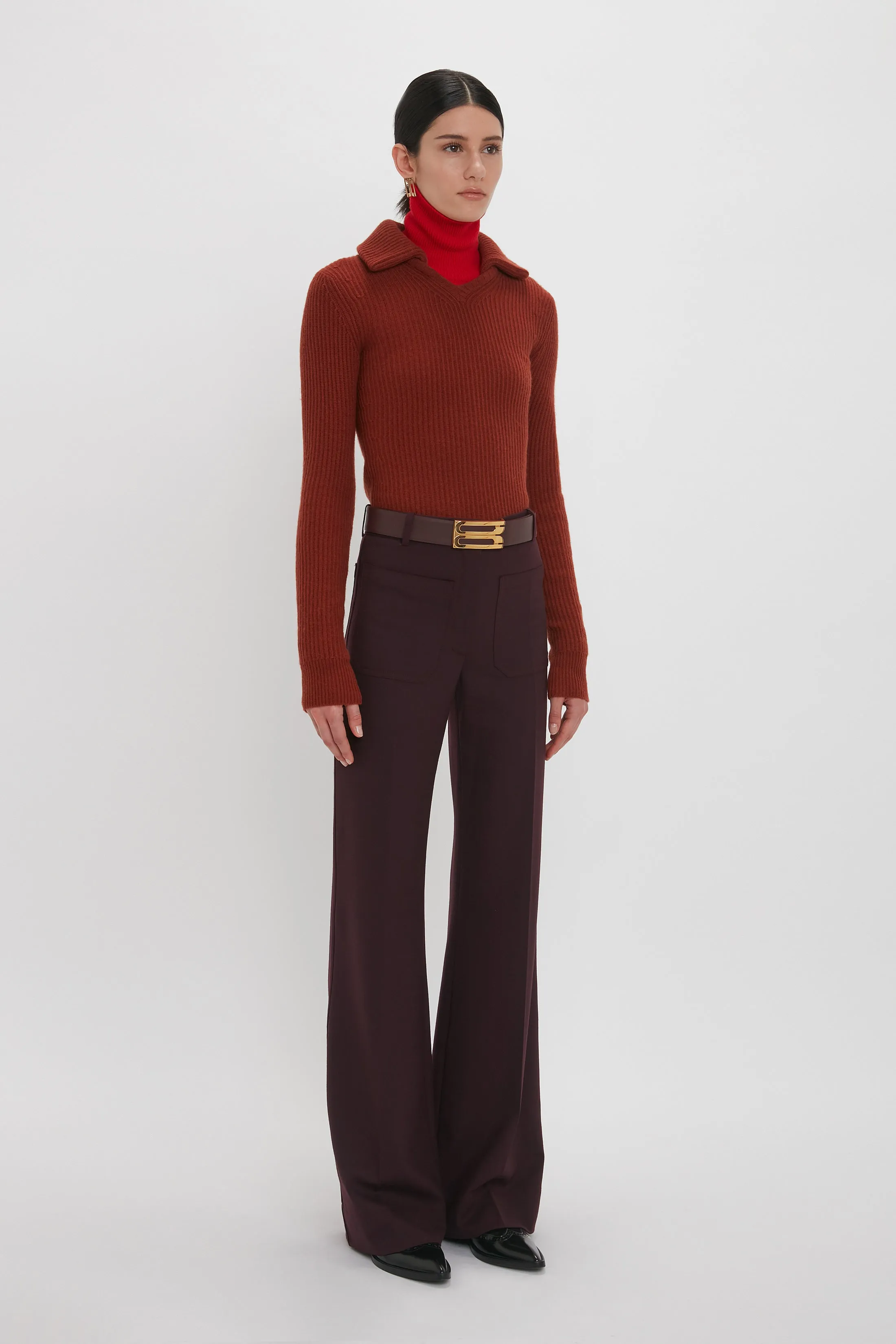 Alina Trouser In Deep Mahogany