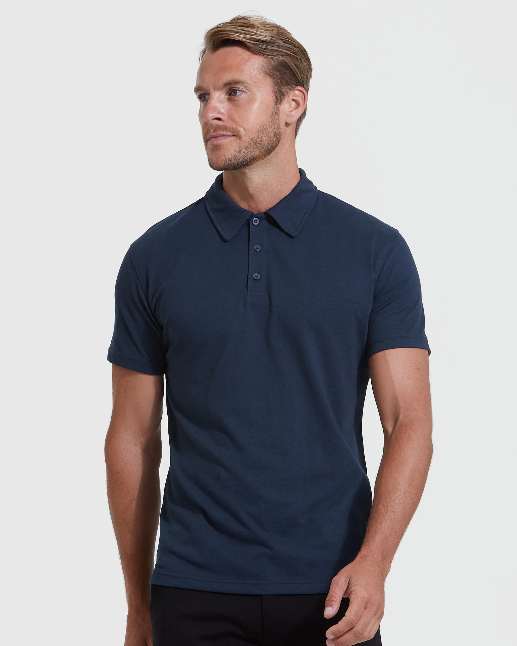 All Navy Short Sleeve Polo 3-Pack