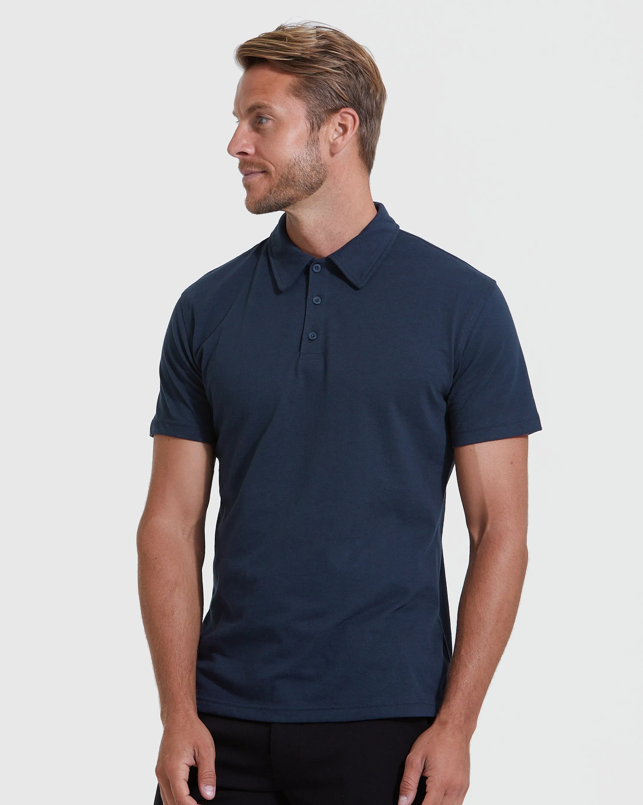 All Navy Short Sleeve Polo 5-Pack