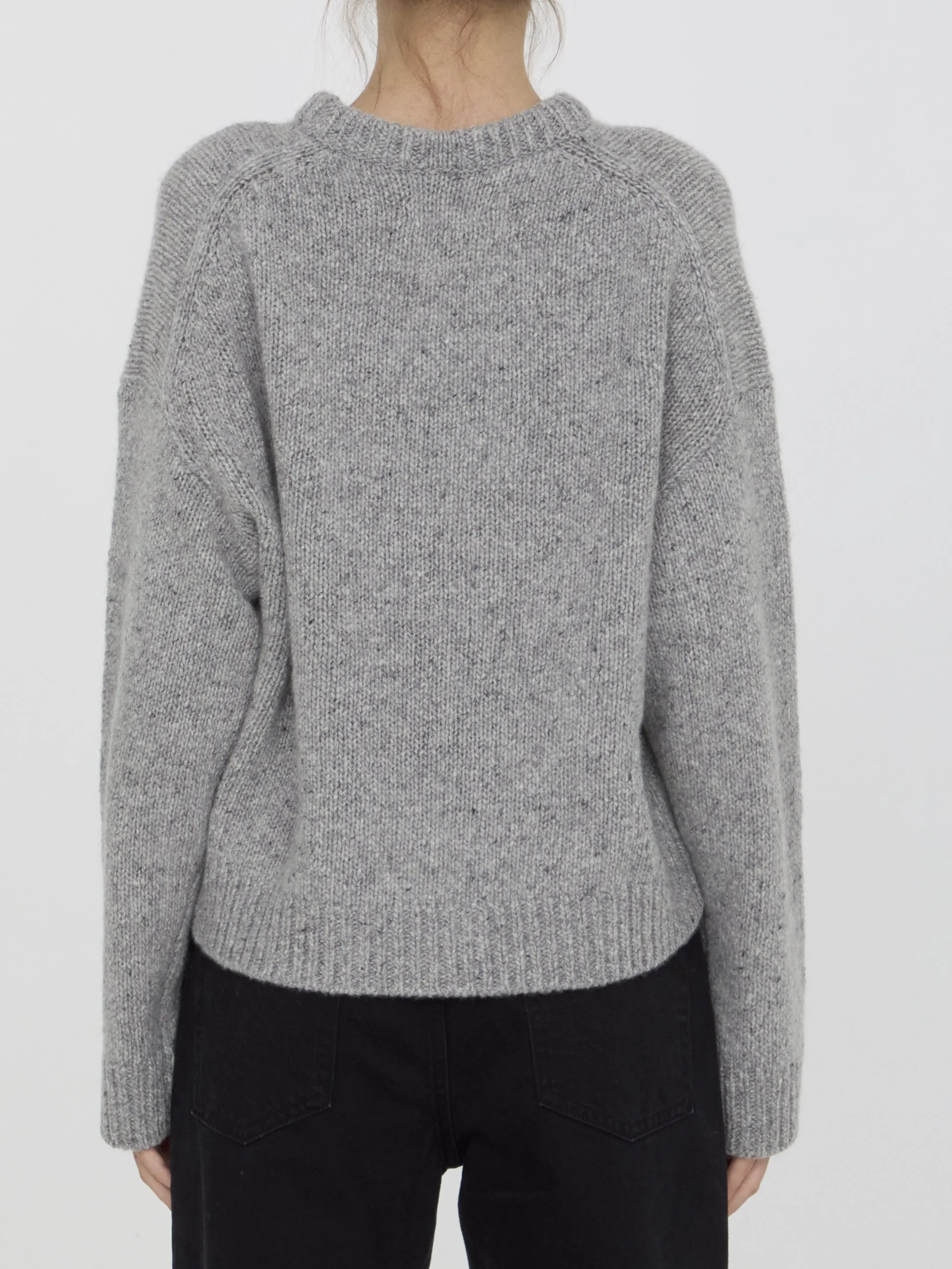 Allude Cashmere Sweater In Gray