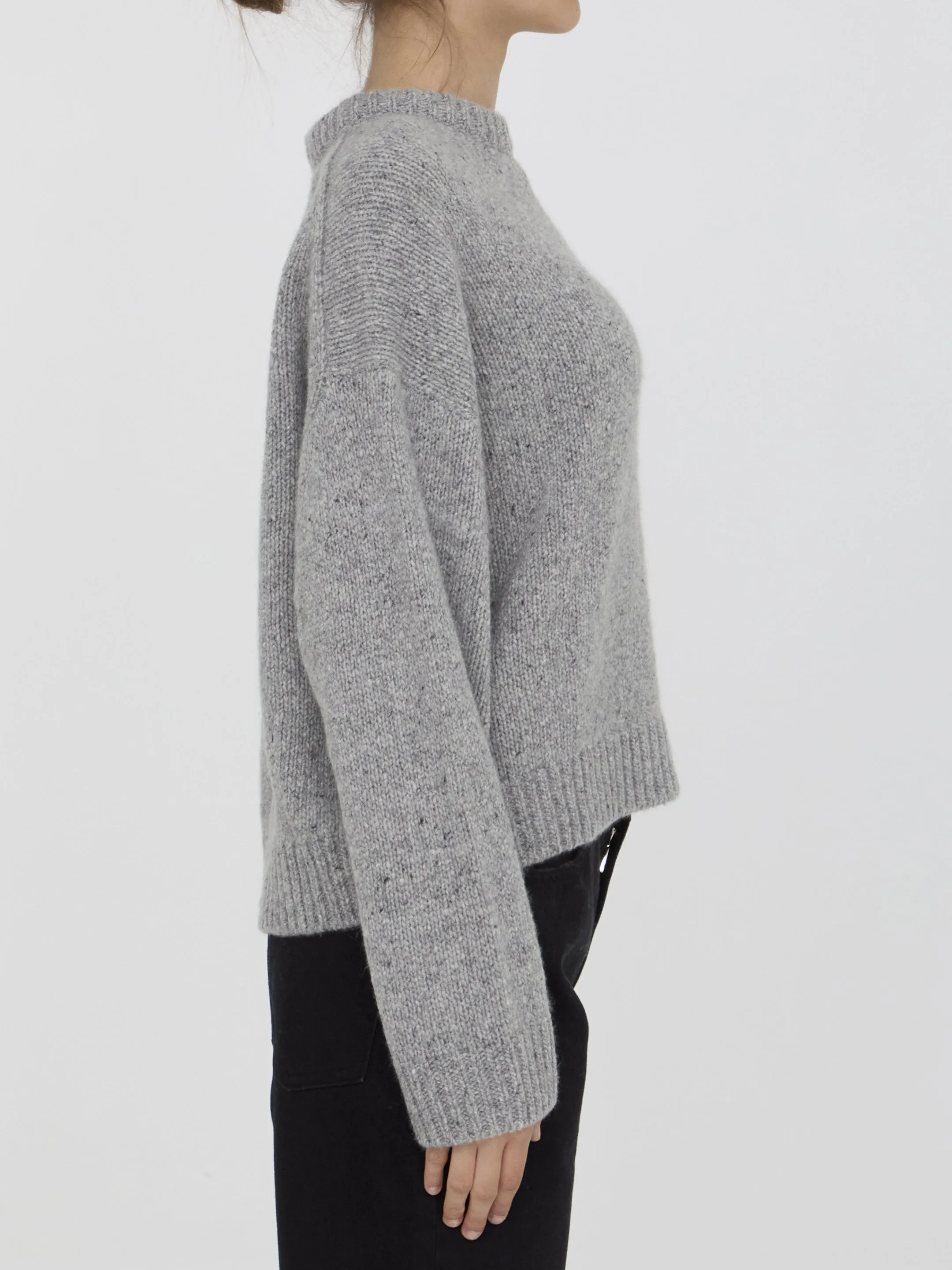 Allude Cashmere Sweater In Gray