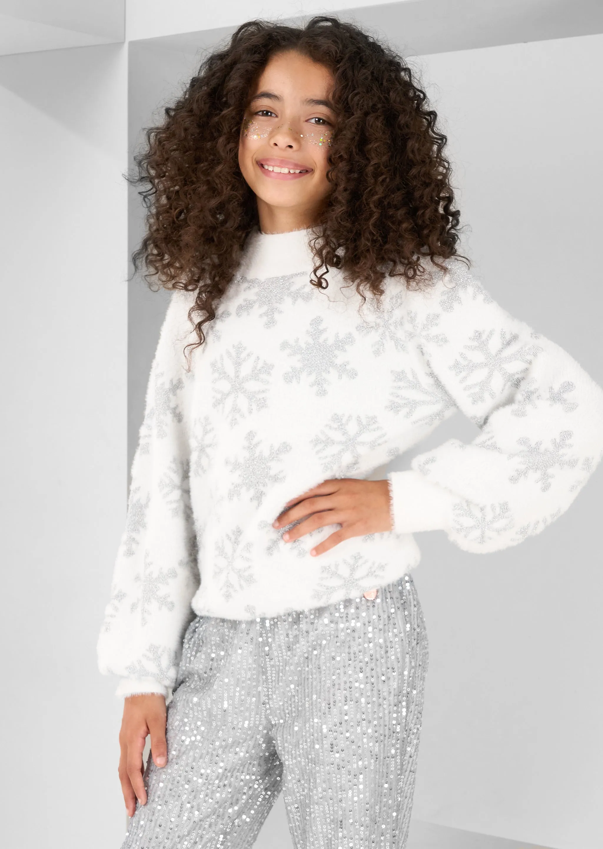 Ana Lurex Snowflake Jumper