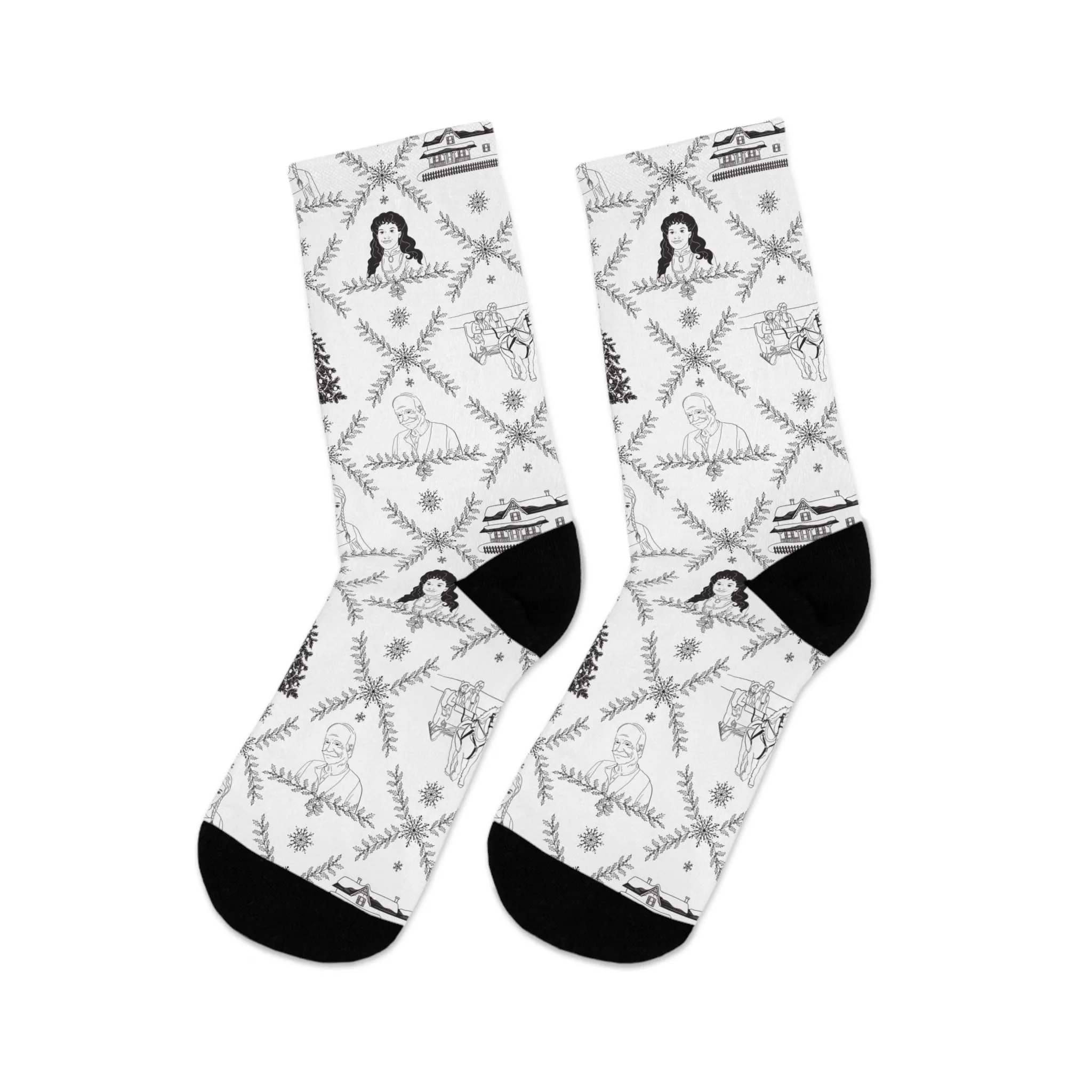 Anne of Green Gables Christmas Print Socks