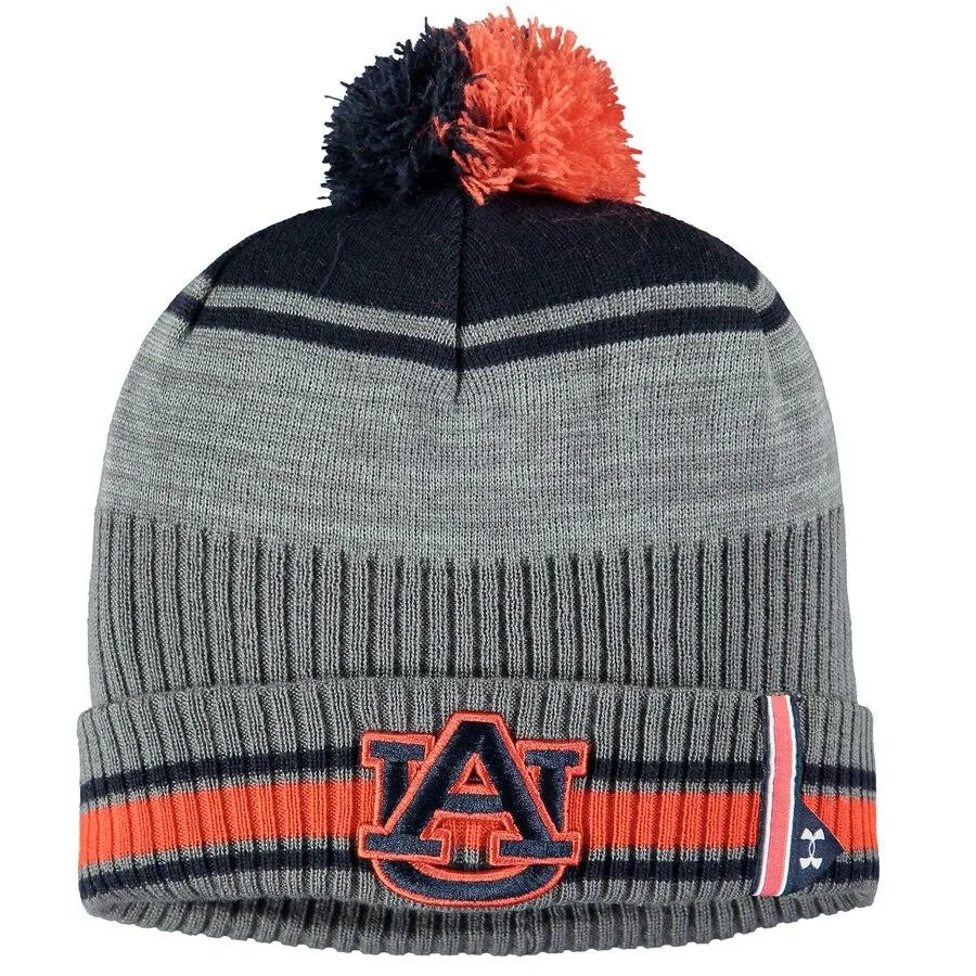 Auburn Tigers Under Armour 2019 Sideline POM Cuffed Knit Beanie Hat Cap