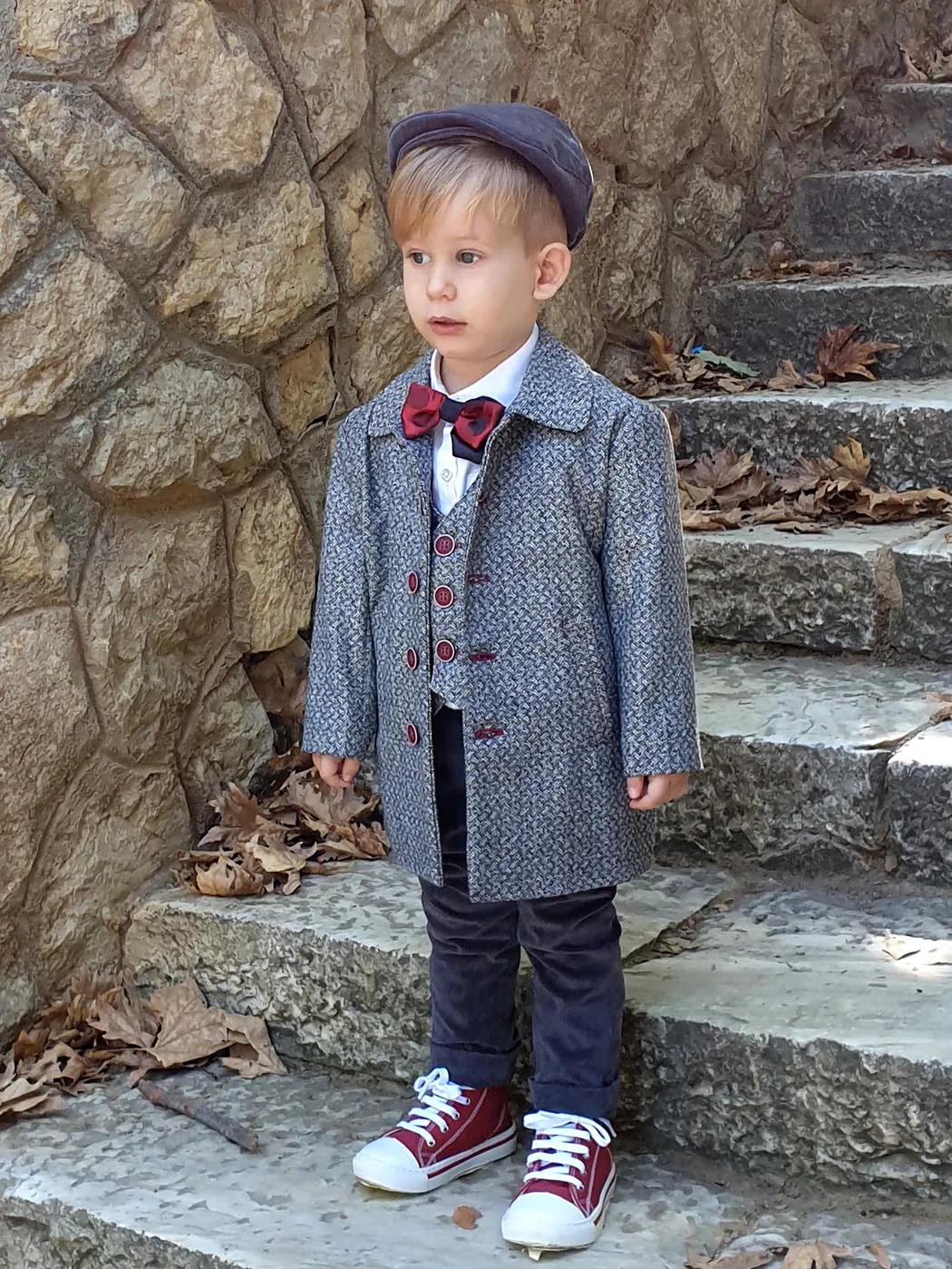 Baby Boy's Wool coat - MIKELLE Grey