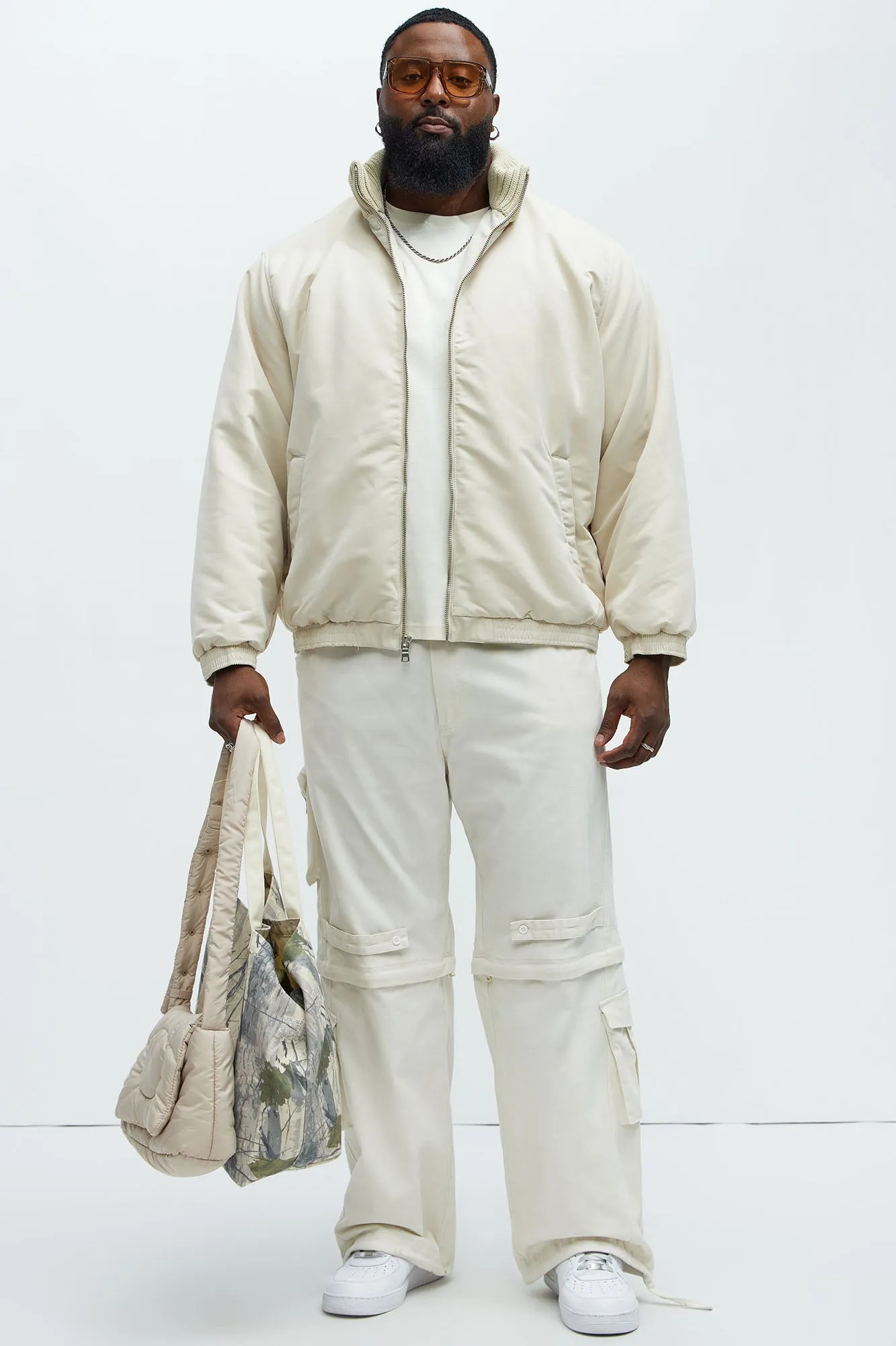 Back To U Bomber Jacket - Beige