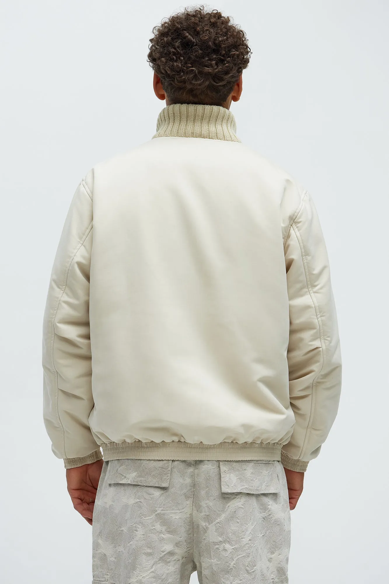 Back To U Bomber Jacket - Beige