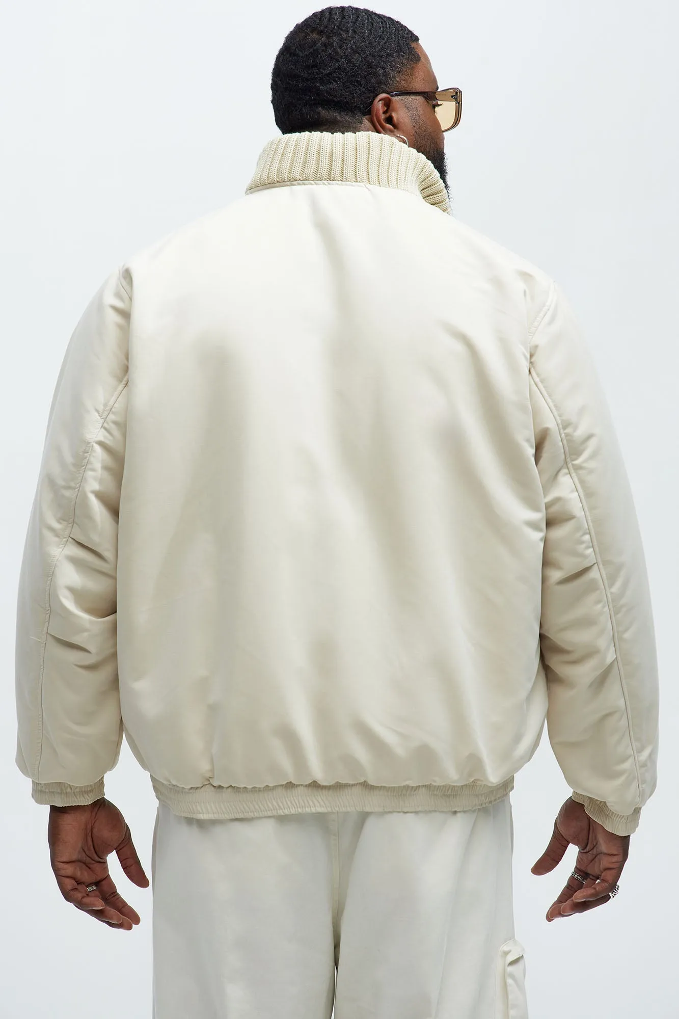 Back To U Bomber Jacket - Beige