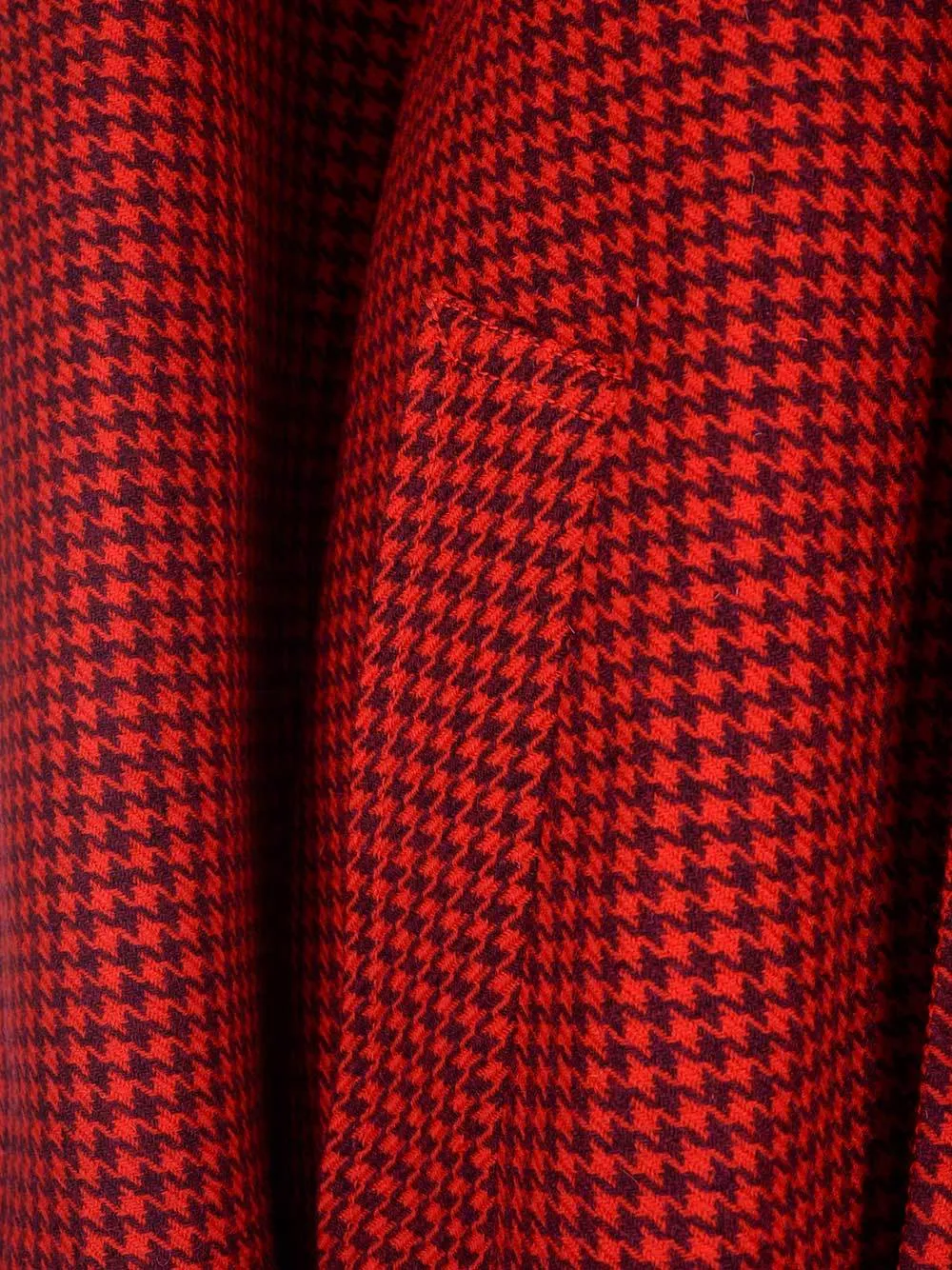 Balenciaga Scarf Detail Checkered Single Breasted Coat