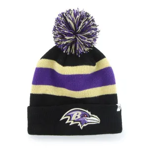 Baltimore Ravens 47 Brand Black Breakaway Knit Cuffed Poofball Beanie Hat Cap