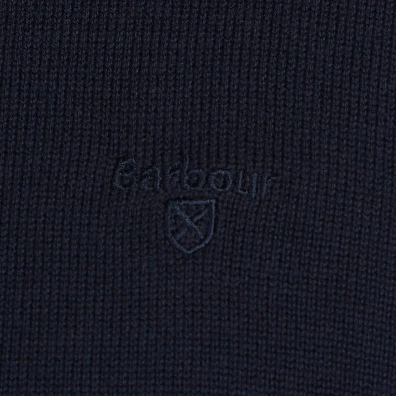 Barbour Cotton Half Zip Mens Jumper - Navy