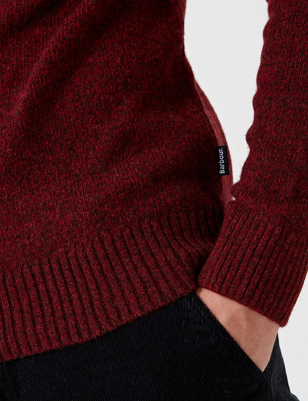 Barbour Rydal Knit Jumper (Wool) - Rich Red