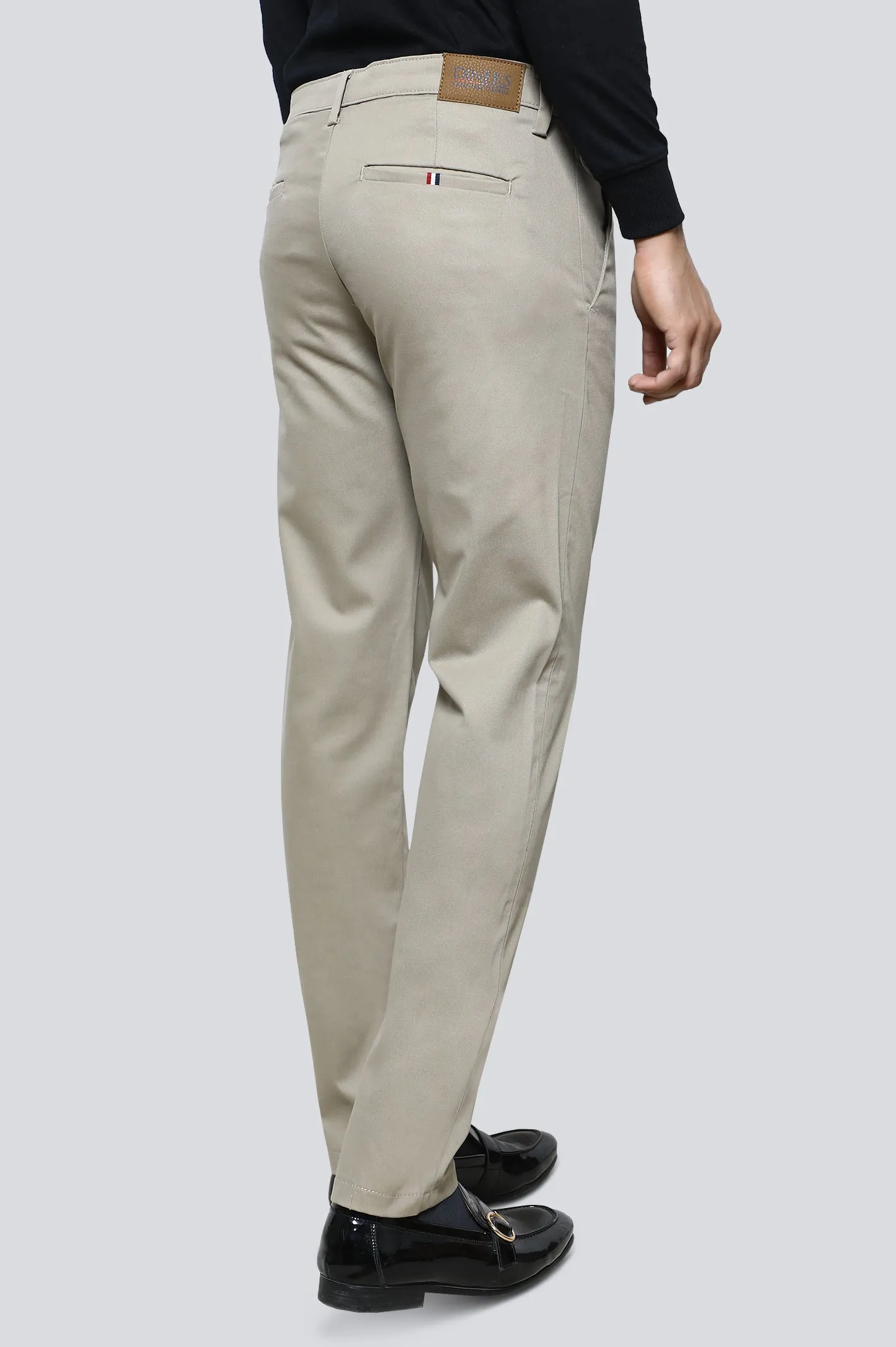 Beige Smart Fit Cotton Chino