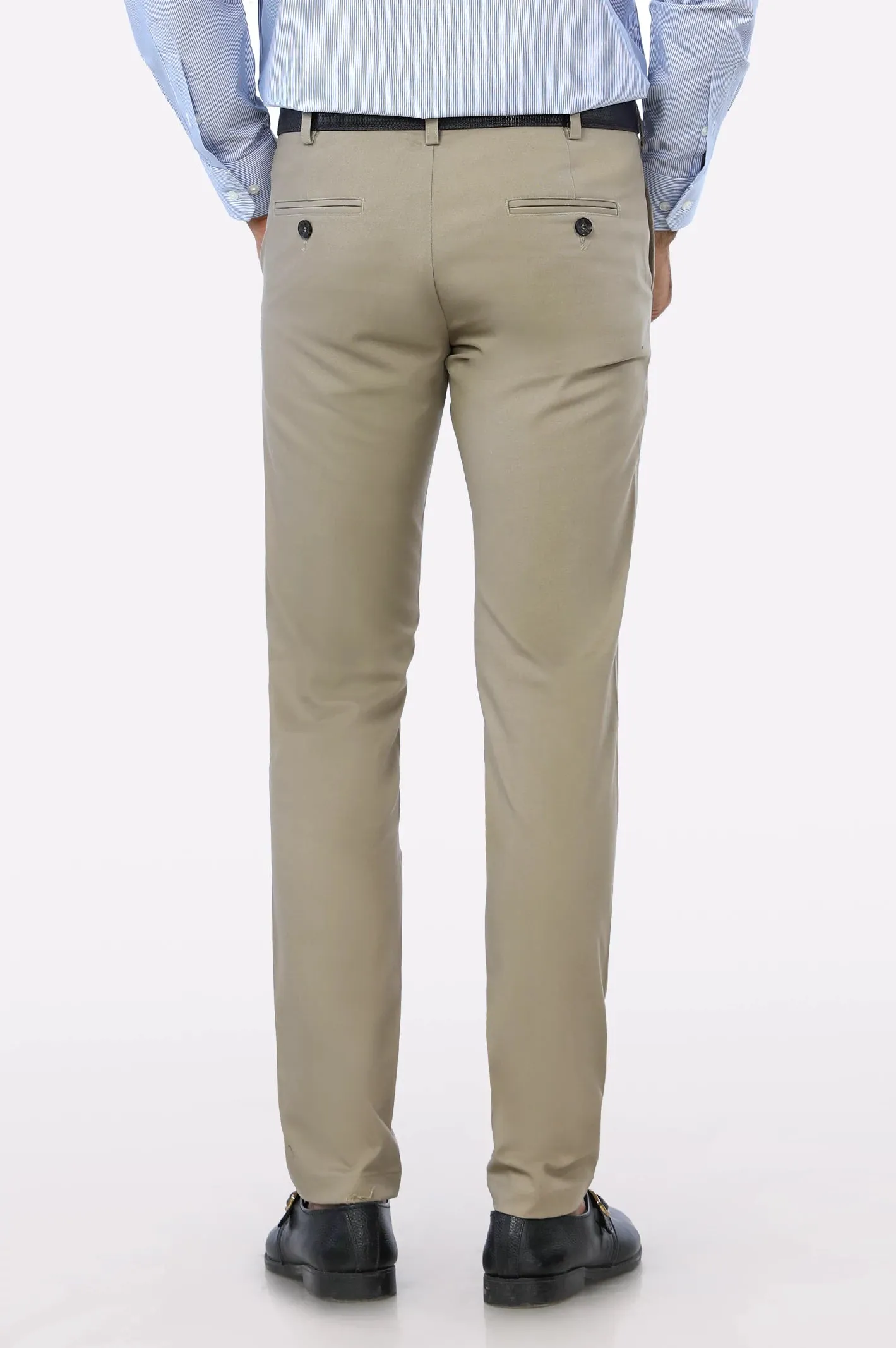 Beige Smart Fit Cotton Chino