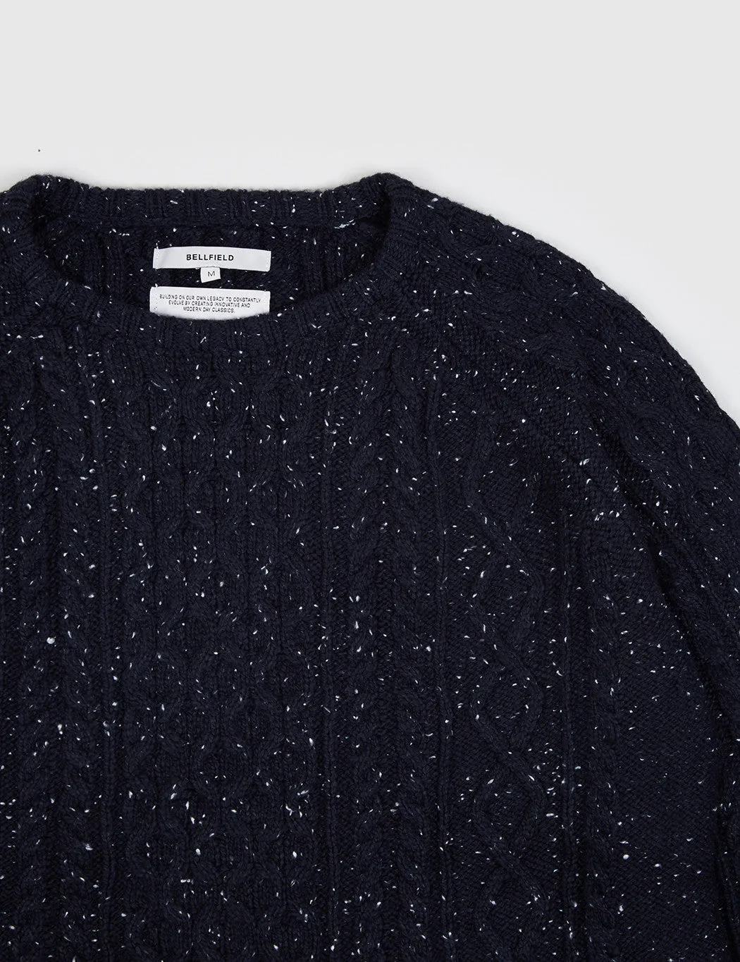 Bellfield Cheveley Cable Knit Jumper - Navy