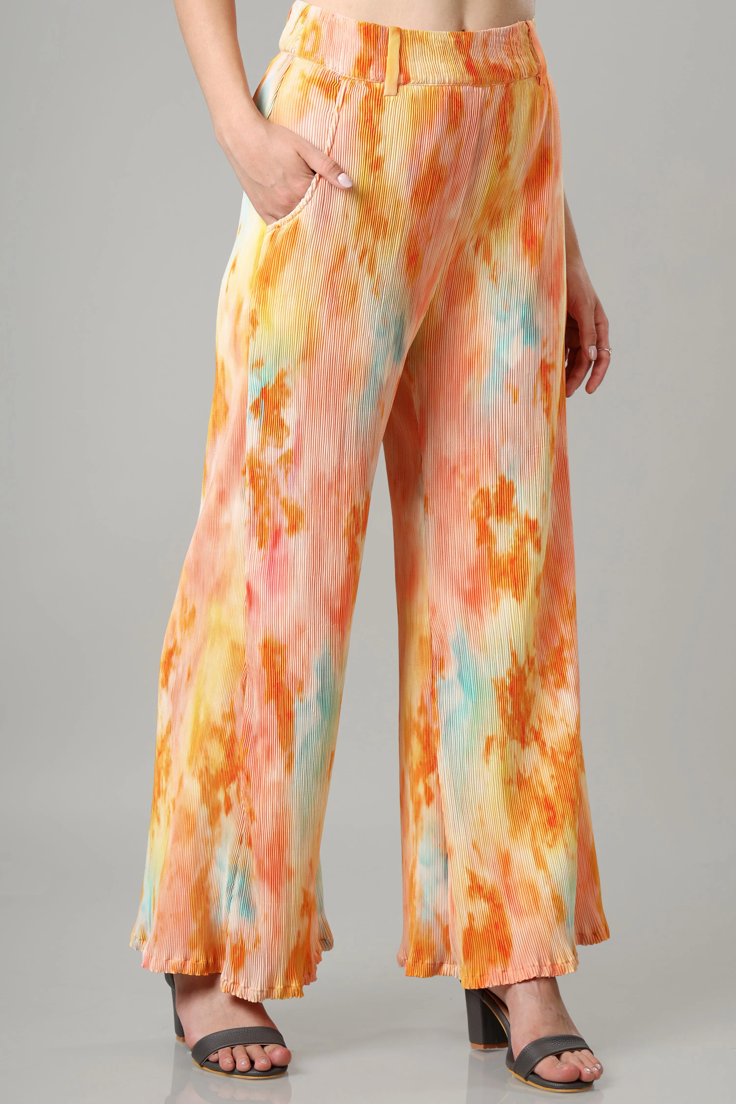 Bestselling Tye Dye Pleated Ladies Bottom Wear