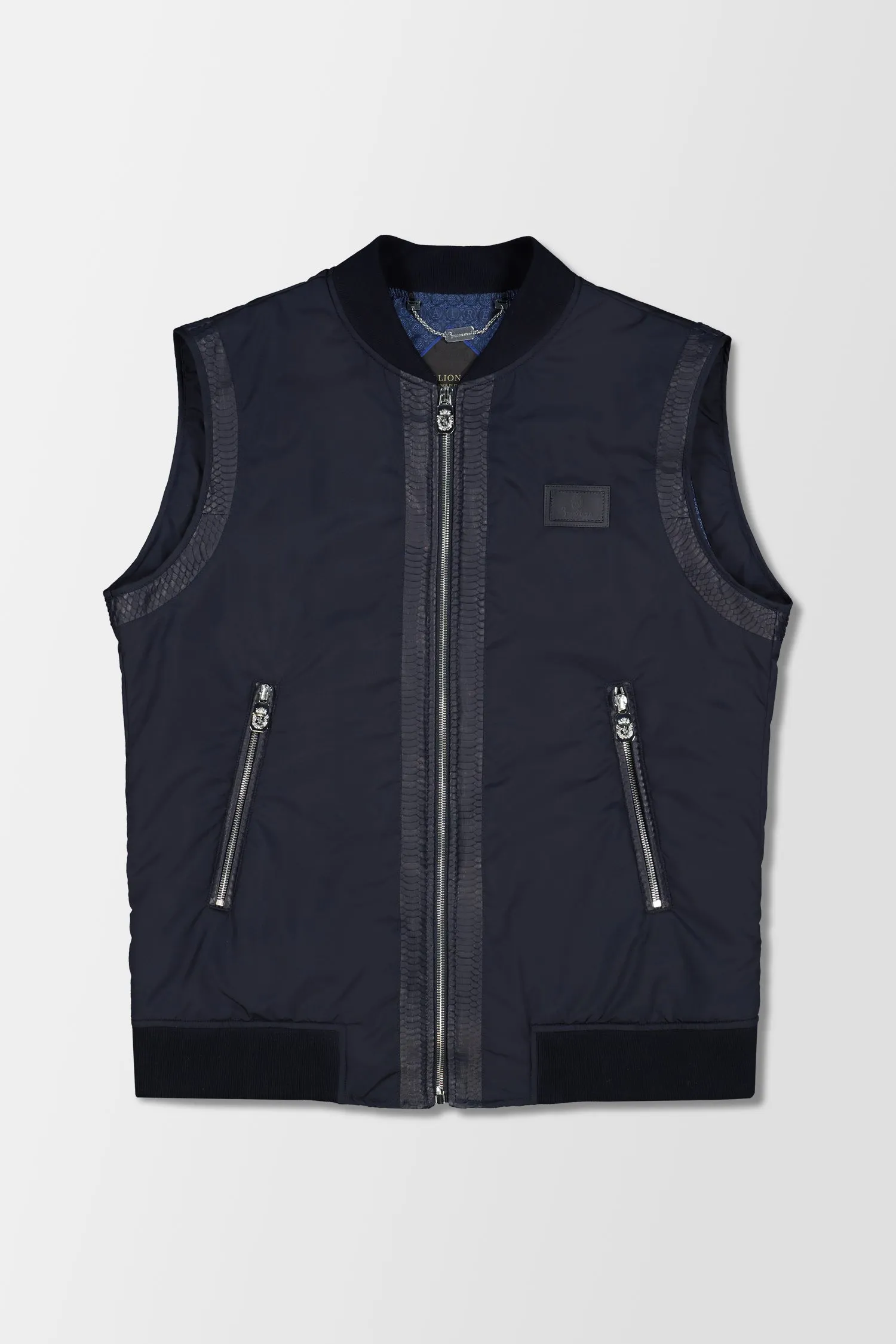 Billionaire Dark Blue Luxury Short Vest