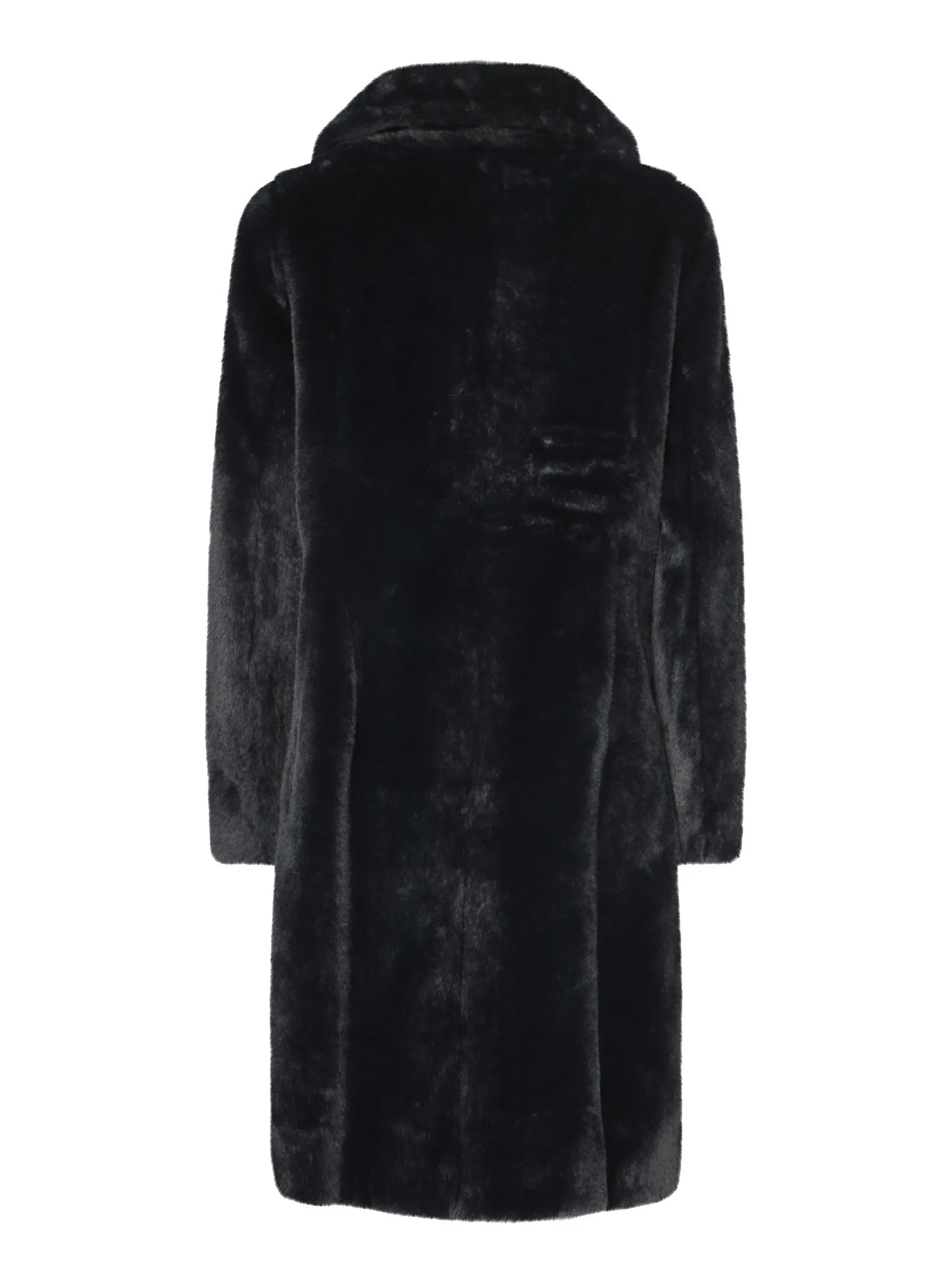 Black Soft Fur Coat