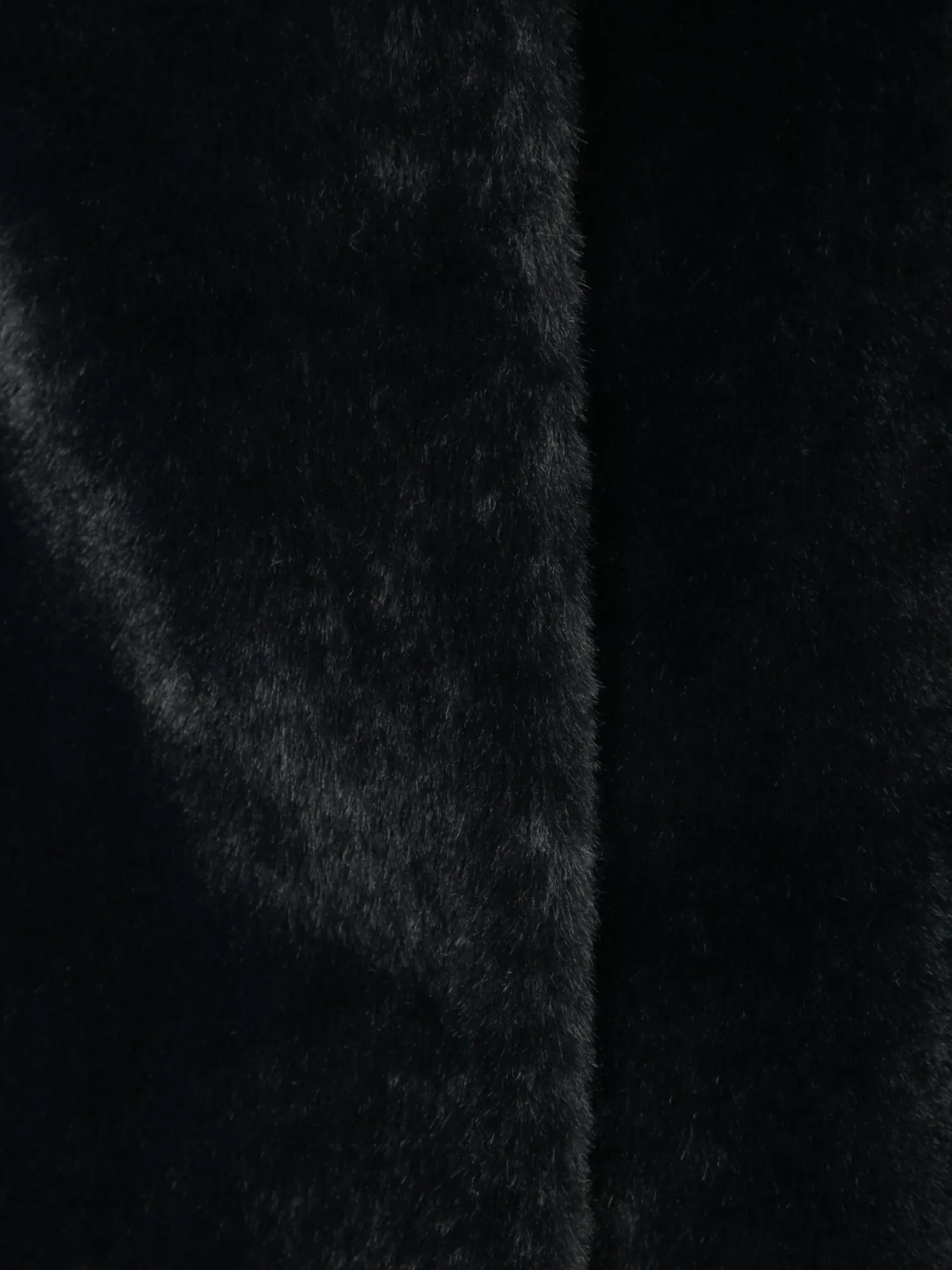 Black Soft Fur Coat