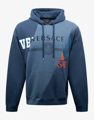 Blue Compilation Print Hoodie