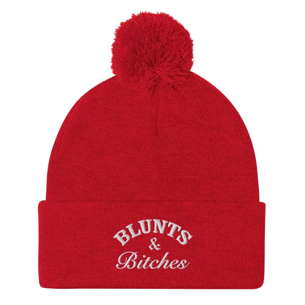 BLUNTS & BITCHES  POM POM BEANIE