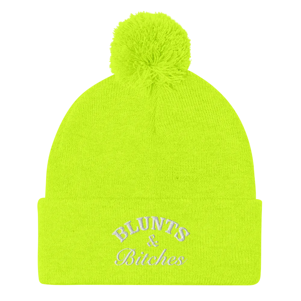 BLUNTS & BITCHES  POM POM BEANIE