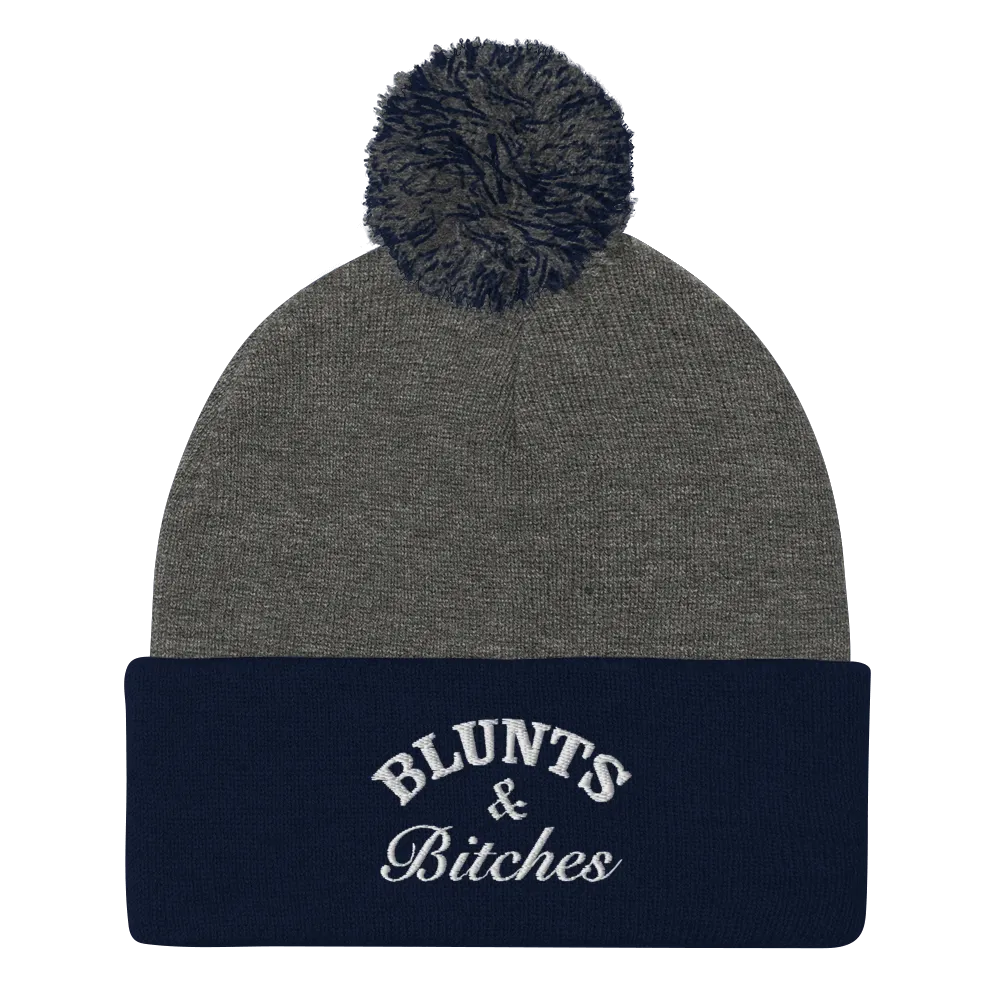 BLUNTS & BITCHES  POM POM BEANIE