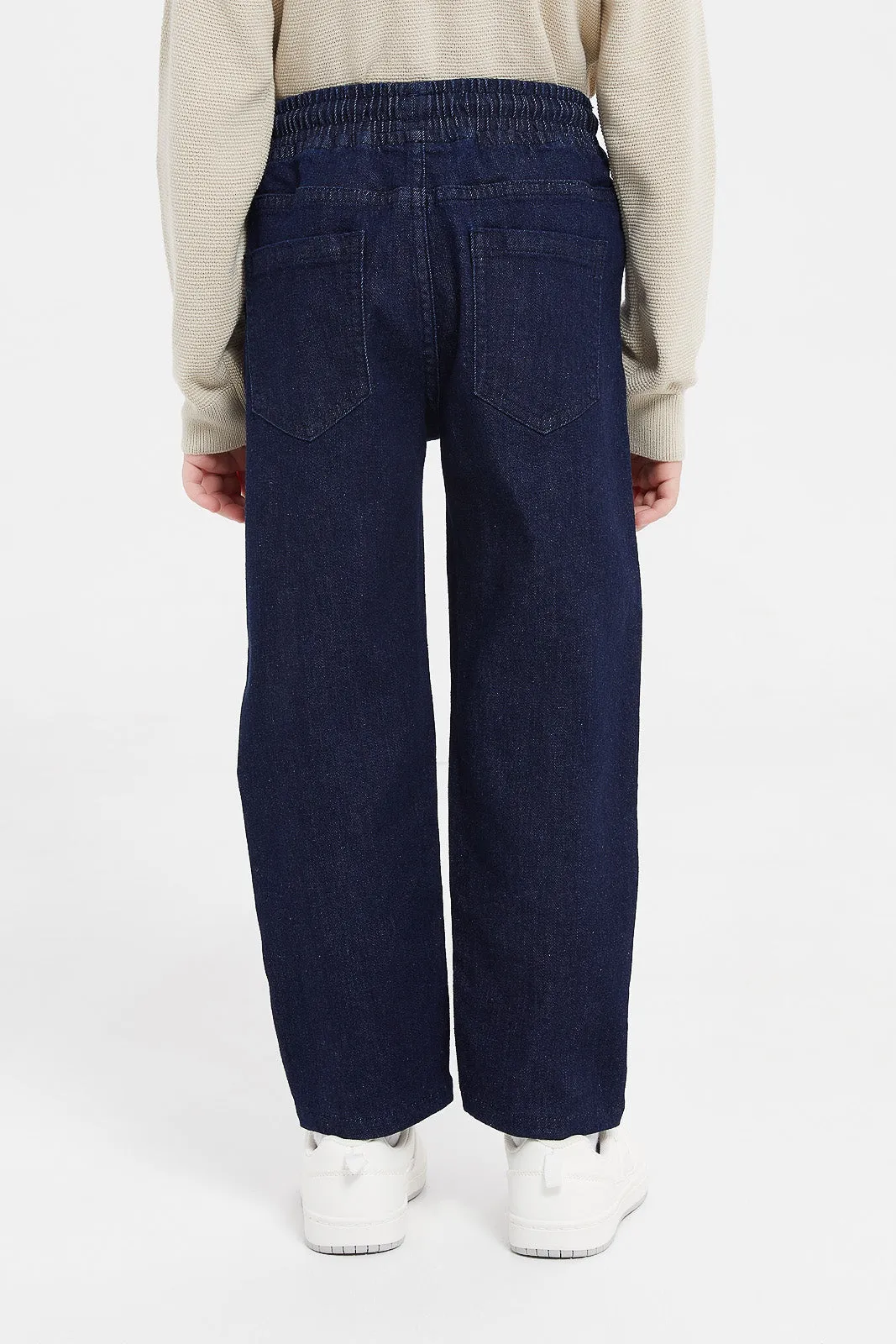 Boys Navy Pullon Jeans