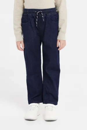 Boys Navy Pullon Jeans