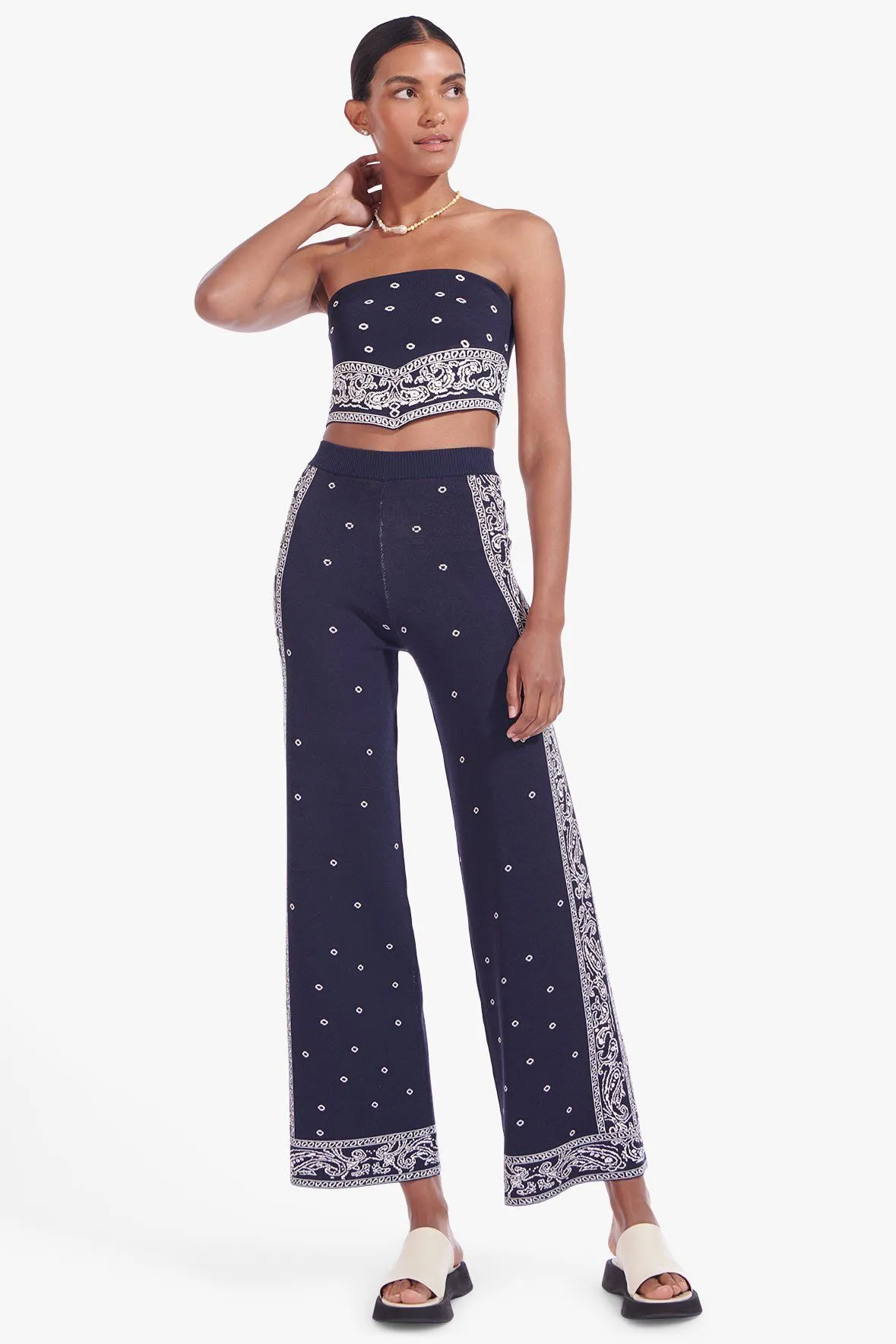 BRAVO PANT | BANDANA PRINT DEEP SEA