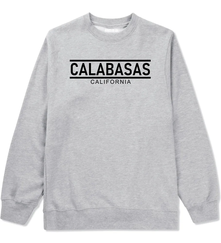 Calabasas California City Lines Mens Crewneck Sweatshirt