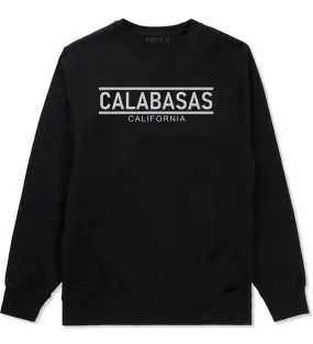 Calabasas California City Lines Mens Crewneck Sweatshirt