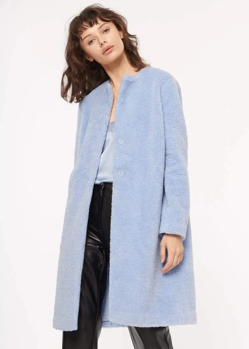 CAMI NYC - Emmy Sherpa Coat in Alpine blue