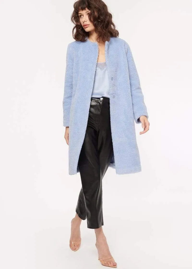 CAMI NYC - Emmy Sherpa Coat in Alpine blue