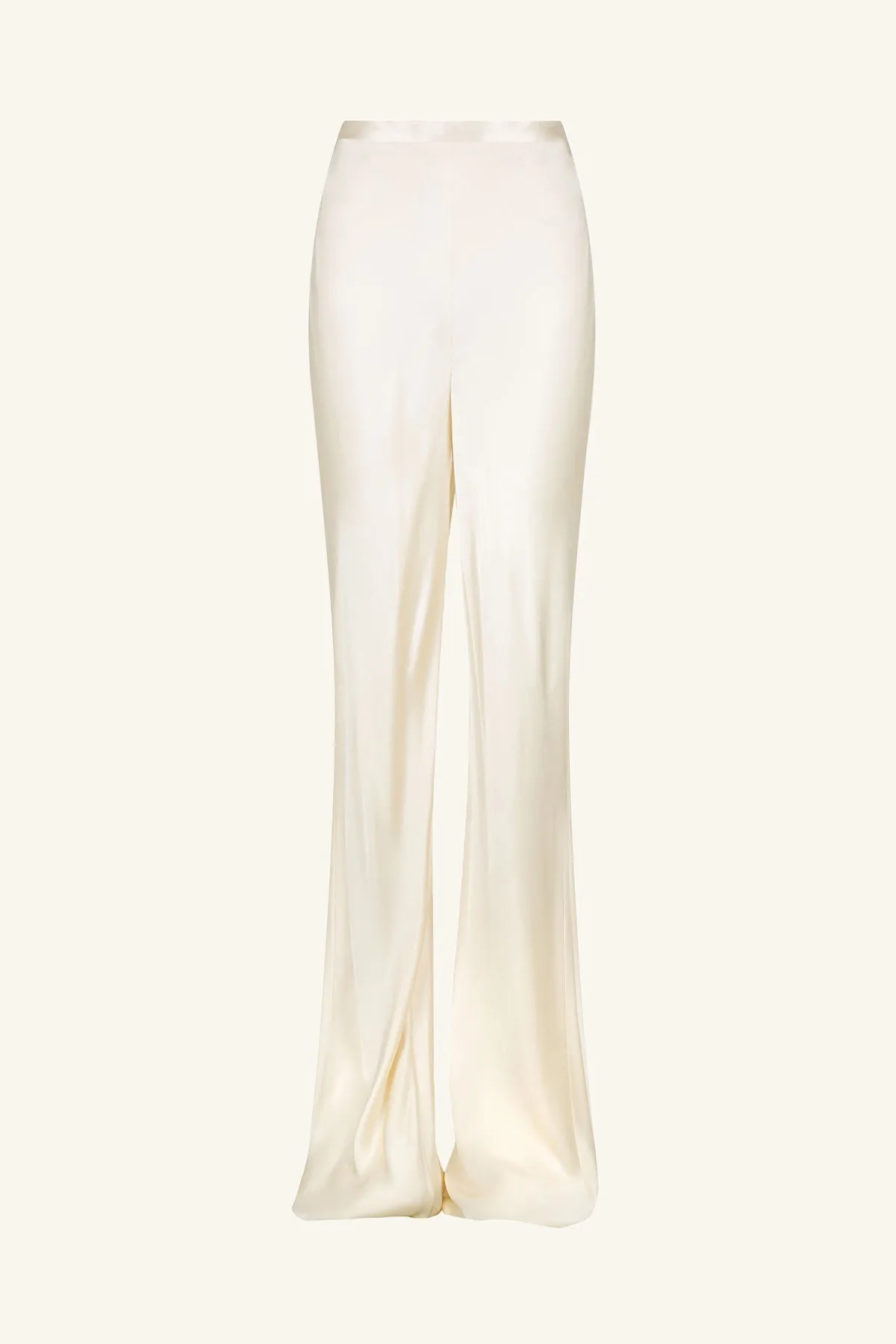 CAMILLE BIAS CUT FLARED PANT - CREAM