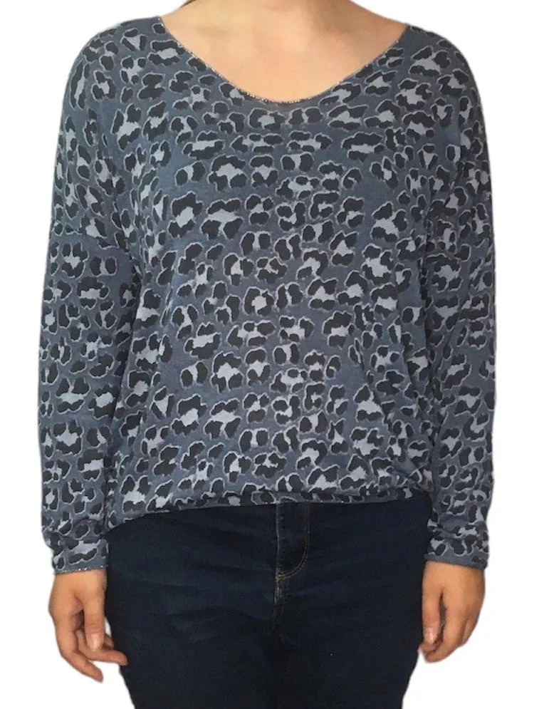 Carla Leopard Print V-Neck Jumper (3 Colours)