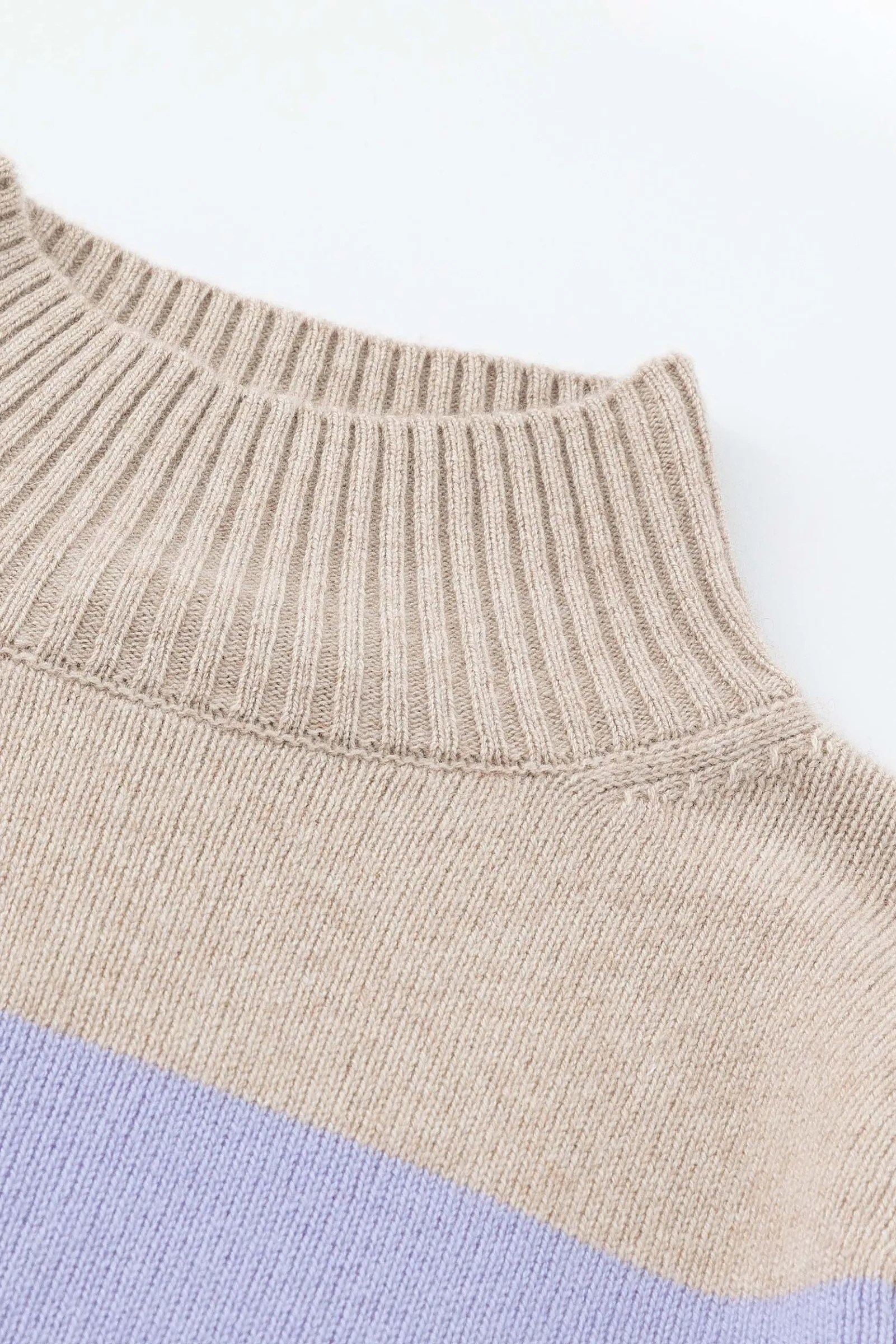 Cashmere Blend Striped Jumper N.06  - Champagne/Iris