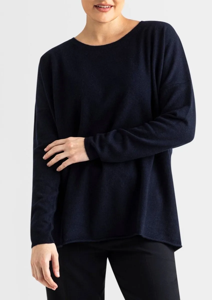 Cashmere Rachel Oversized Knit in Ink