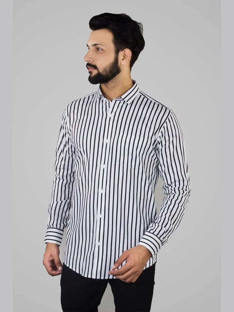 Casual Shirts for Men - Men Awning Stripes Corduroy Shirt