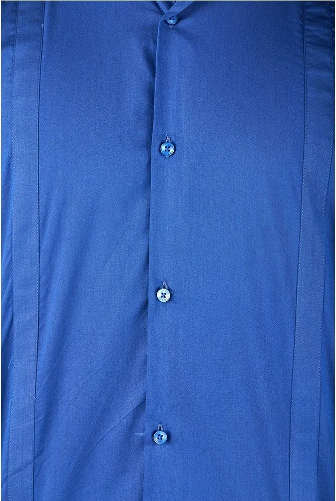 Casual Shirts for Men - Royal Blue Pinstripe Self Design Shirt