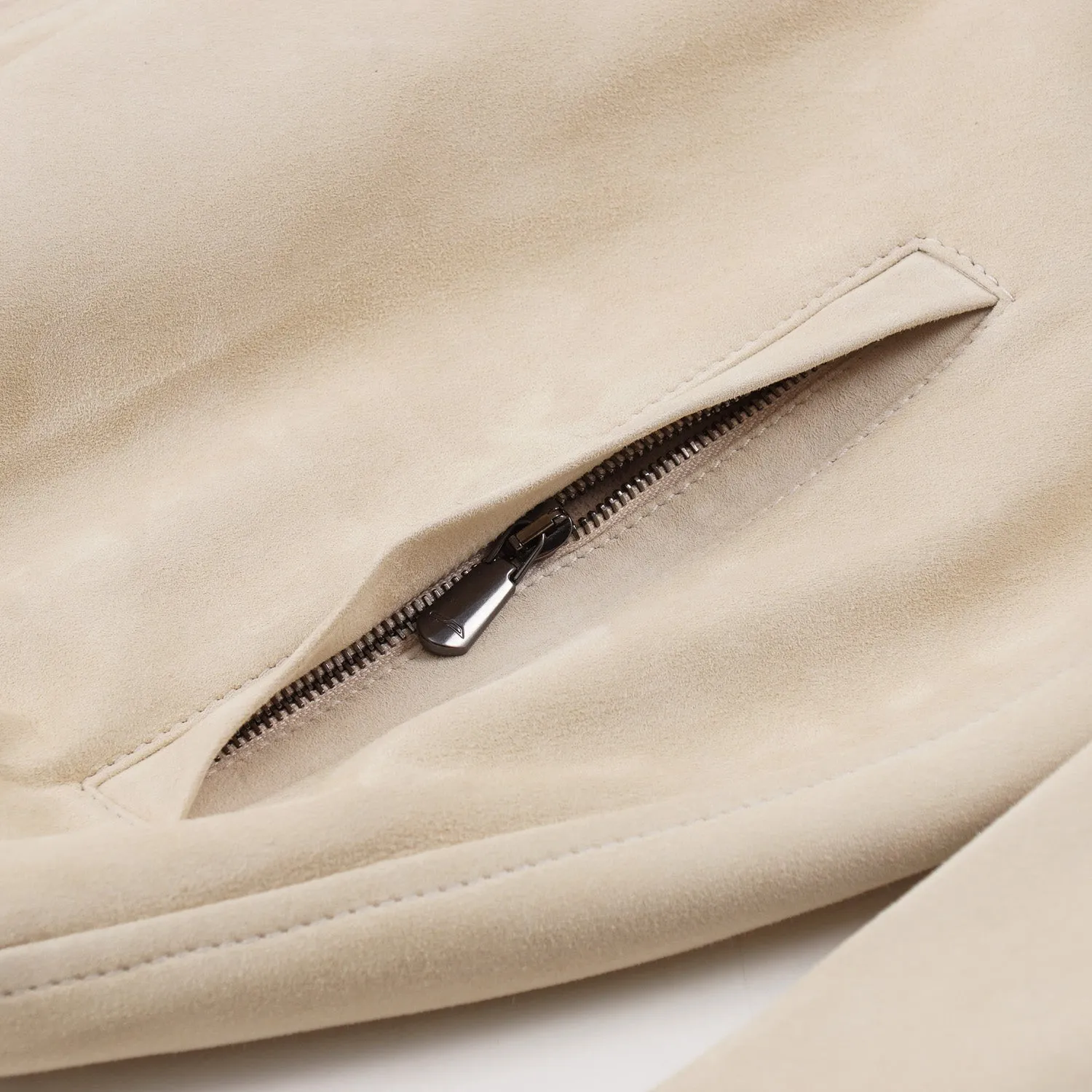 Cesare Attolini Nappa Suede Bomber Jacket