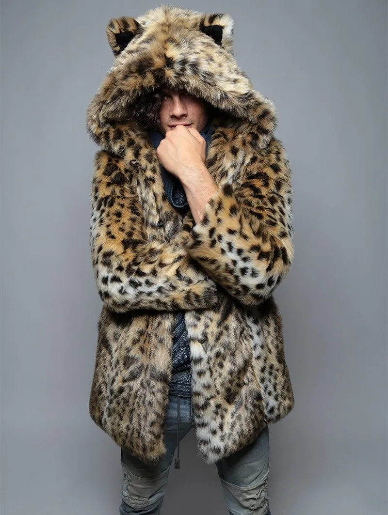 Cheetah Classic Faux Fur Coat | Men's