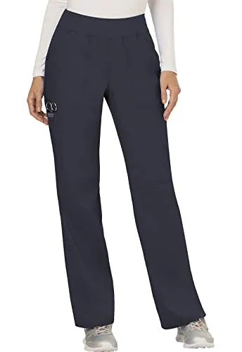 Cherokee WW110P Women's Mid Rise Straight Leg Pull-on Pant Petite